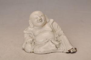 001326白釉持珠弥勒佛坐像