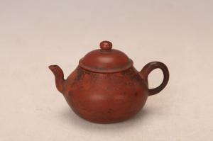 001085龙纹花押款红陶壶