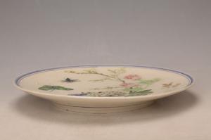 001089彩花蝶纹盘