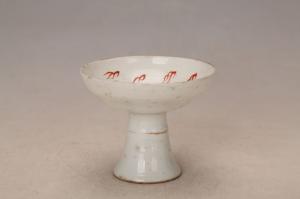 001360五彩双龙纹高足盘