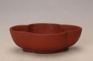 001397红陶海棠形花盆