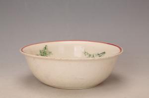 001151大窑五彩鱼藻梅兰菊竹纹大碗