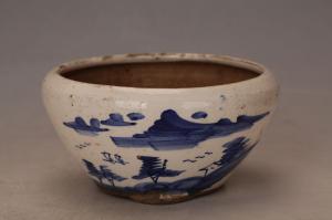 001174青花山水纹炉