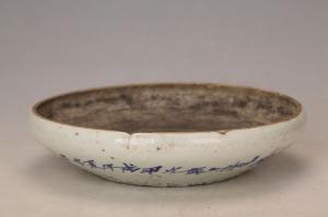 001509“时在民国廿拾三岁次甲成年夏季笔”蓝字笔洗