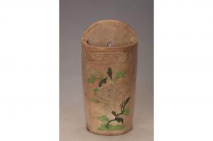 001411“百子千孙”五彩花卉纹筷子筒