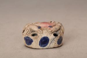 001514喷彩塑蟹笔插水滴