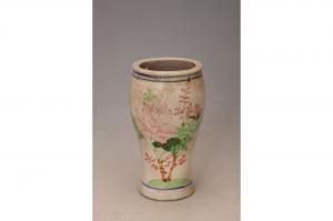 001417“延年益寿”五彩花卉纹筷子筒