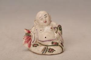 001523大窑五彩弥勒佛坐像水滴