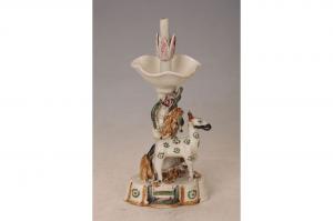 001575大窑五彩塑鹿烛插