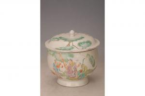 001604五彩福禄寿人物纹盖钵