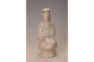 001316白釉送子观音坐像