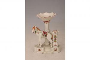 001571大窑五彩塑“立马”灯盏