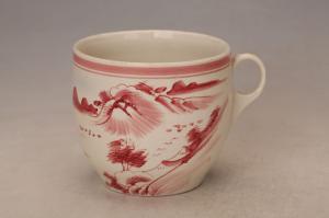 001259胭脂红山水纹耳杯