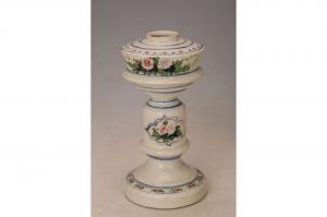 001271五彩花卉纹煤油灯座