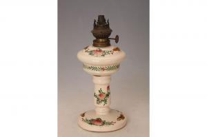 001272五彩花卉纹煤油灯