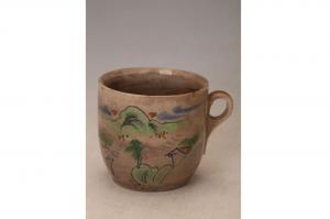 001264大窑五彩山水纹杯