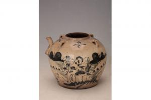 001680青花山水纹提梁壶