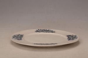 001716白釉印花图案纹盘