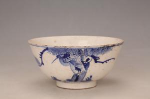 001840青花松鹤纹碗