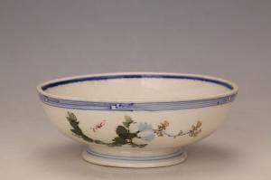 001844“荣兴”款五彩花卉纹大碗