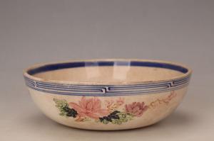 001845“成合”款五彩花卉纹大碗