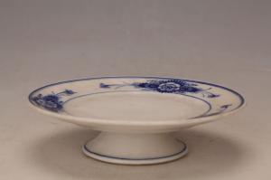 001906青花花卉纹高足盘