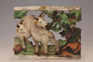 001956大窑五彩塑绵羊脊塑