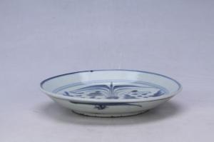 002496“永和”款青花兰花纹盘
