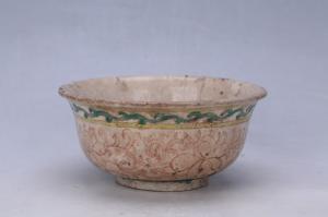 002516釉上彩花卉纹碗