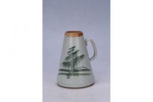 002721绿彩山水纹油灯座