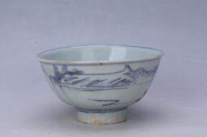 002557青花山水纹碗