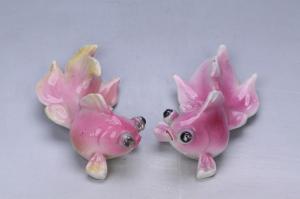 002749彩塑金鱼壁瓶