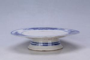 002796“如合”“8寸”款青花花卉纹盘