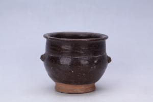 002633褐釉陶铺首炉