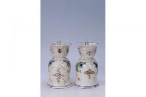 002634五彩双龙纹烛插