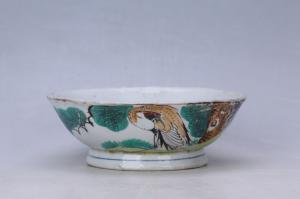 002956“玉顺制造”款釉上彩松鹤纹花口碗