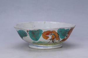 003041“玉顺督造”款五彩花鸟纹花口碗