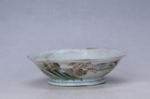 003044“海成督造”款秋江自渡图花口碗