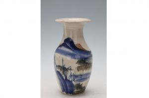 003080五彩山水纹瓶