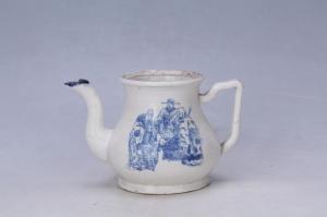 003424“成合出品”款蓝彩福禄寿纹执壶