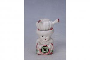 003365彩塑童子茶具