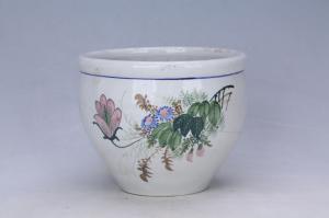 003579“三玉作”款青花红绿彩花卉纹钵